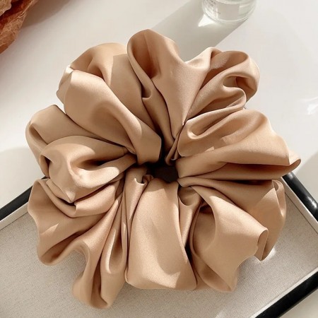 AVI Jewels Satin Bloom Scrunchie Brown