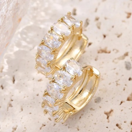 AVI Jewels Breeze earrings gold/clear