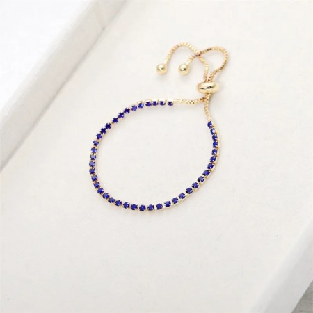 AVI Jewels Tennis bracelet gold/blue
