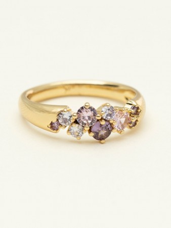 YLVA LI Meadow ring - Pink Amethyst