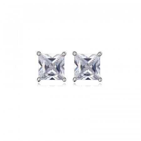 JBX Essential crystal square stud earrings