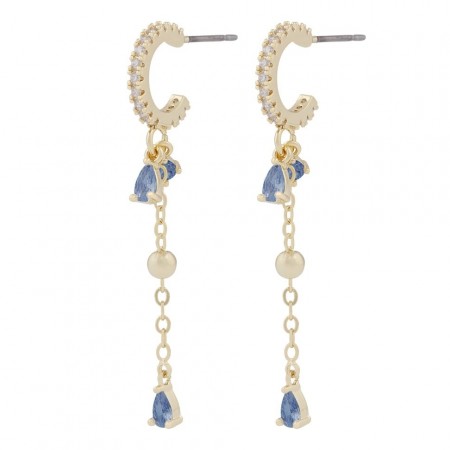 Snö of Sweden Seine earrings gold/light blue