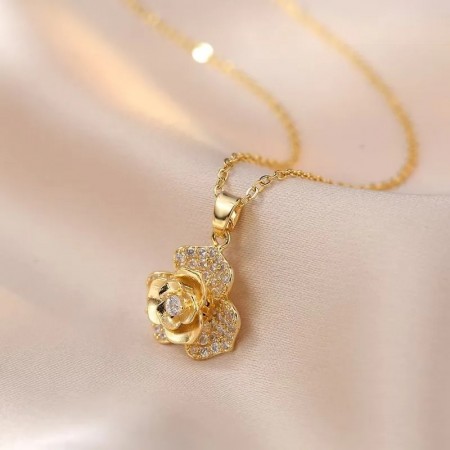 AVI Jewels Rose necklace gold