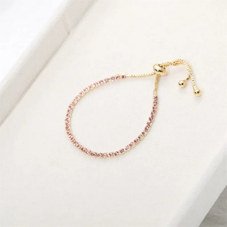 AVI Jewels Tennis bracelet gold/pink