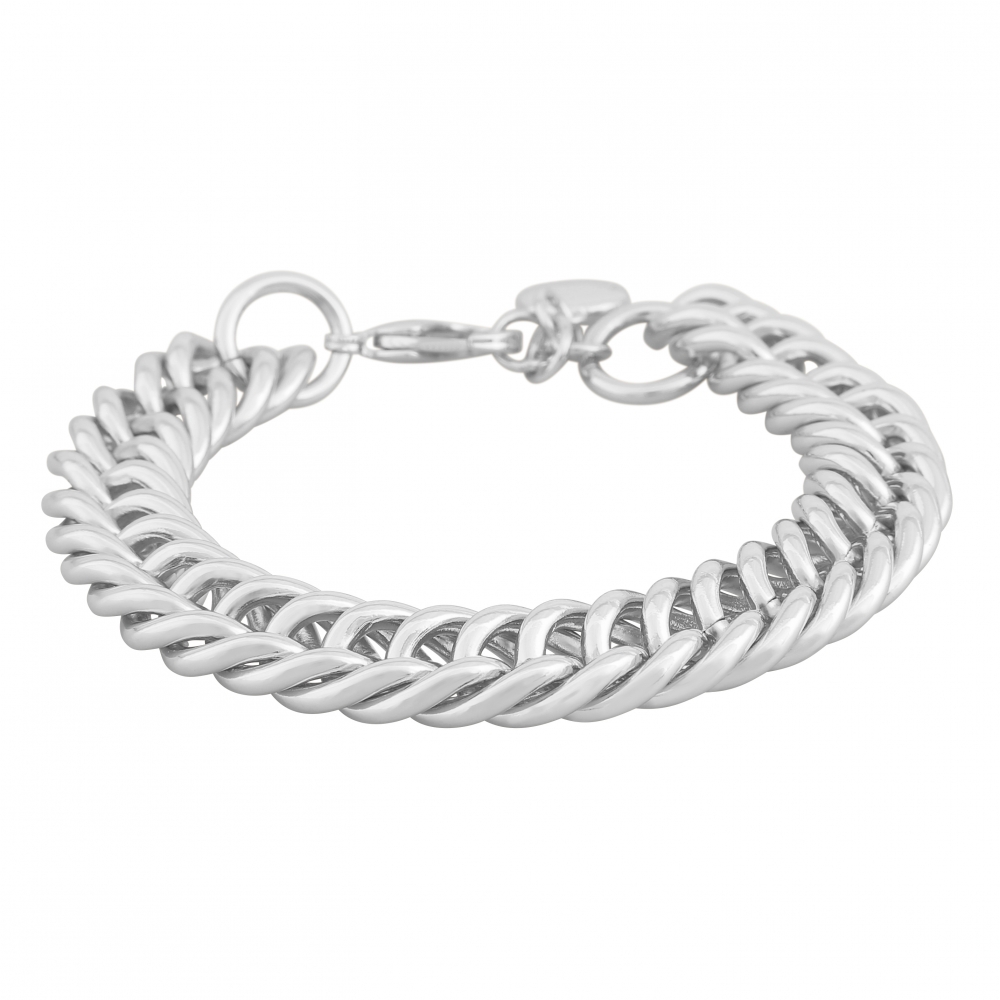 Thick chain bracelet that gives a cool vibe. Add this to your outfit and it will imidiately give it a fierce touch.