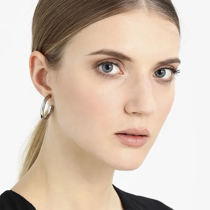 DYRBERG/KERN CIRKULA SØLV HOOPS PÅ ØRE