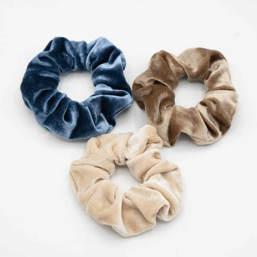 JBX VELOUR SCRUNCHIE LIGHT BEIGE