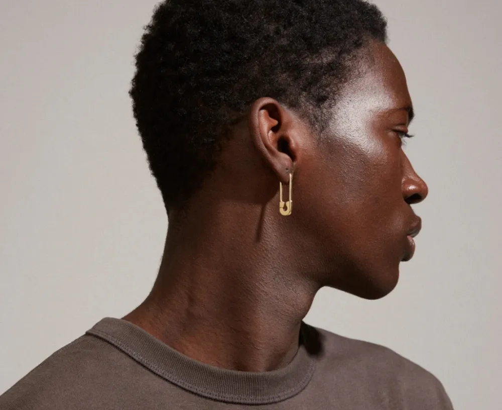 PILGRIM PACE EARRINGS GOLDPLATED PÅ ØRE