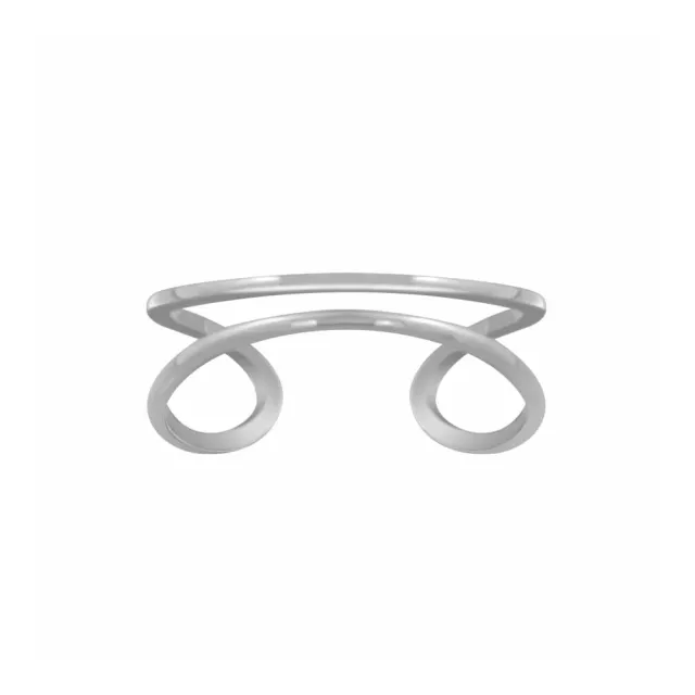 JBX Gaia silver double line ring