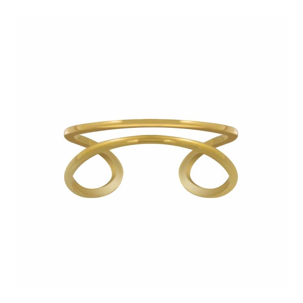 JBX Gaia gold double line ring
