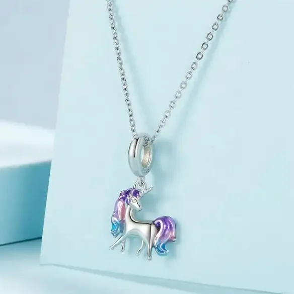 JBX CHARM MY UNICORN SILVER til kjede
