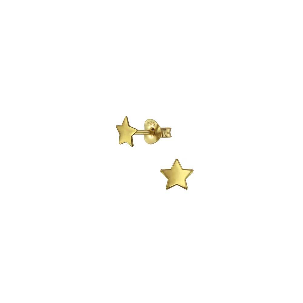 14K GULLBELAGTE BE A STAR MINI EARRINGS