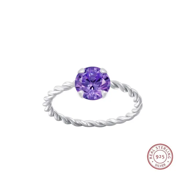 JBX Positano twisted ring purple/silver