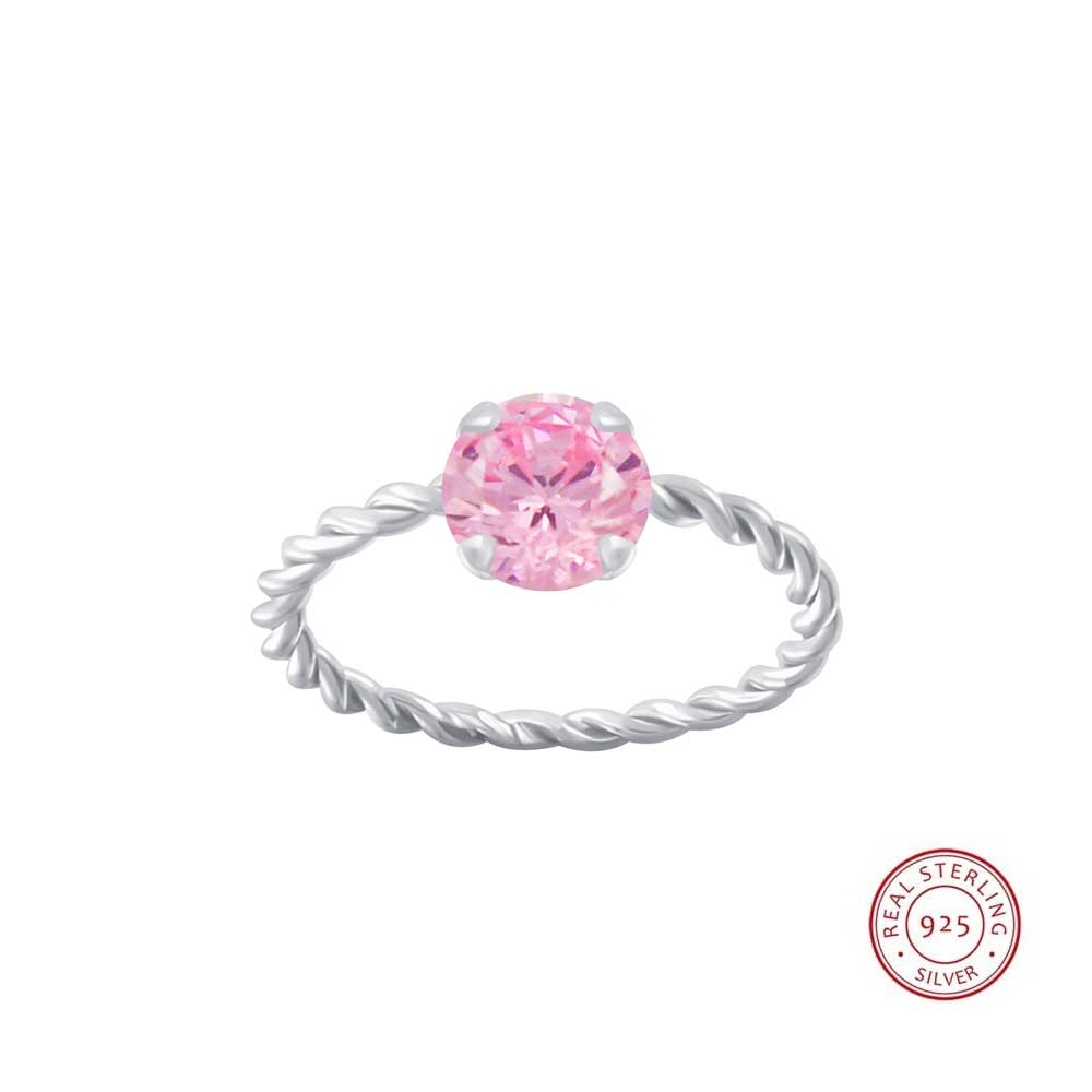 JBX Positano twisted ring pink/silver
