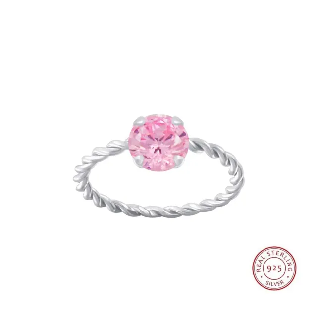 JBX Positano twisted ring pink/silver