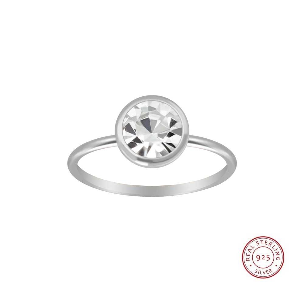 Sterling silver Icon solitaire ring