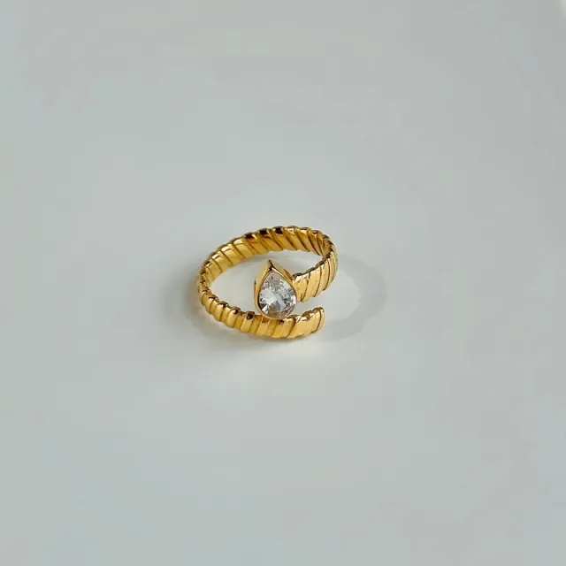 AVI Jewels Menton ring gold/clear