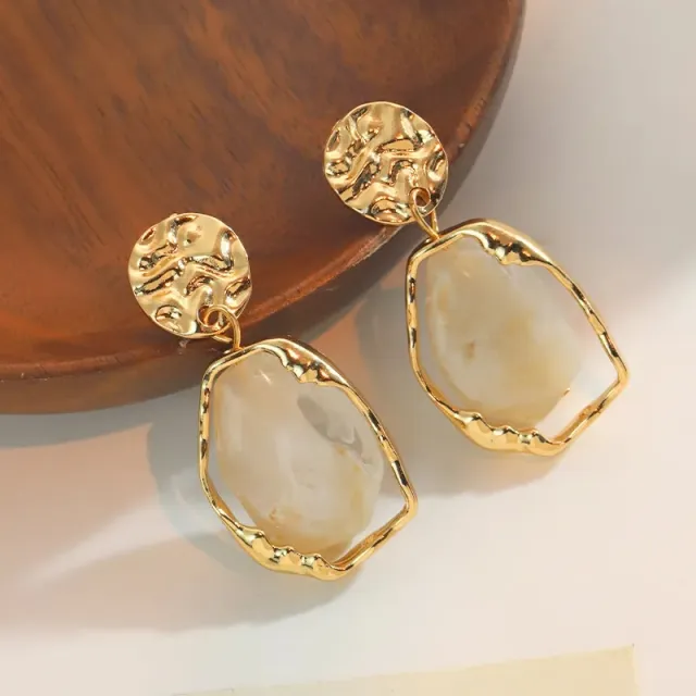 AVI Jewels Raquelle earrings gold/ivory
