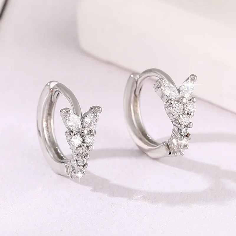 AVI Jewels Petite Butterfly hoops silver