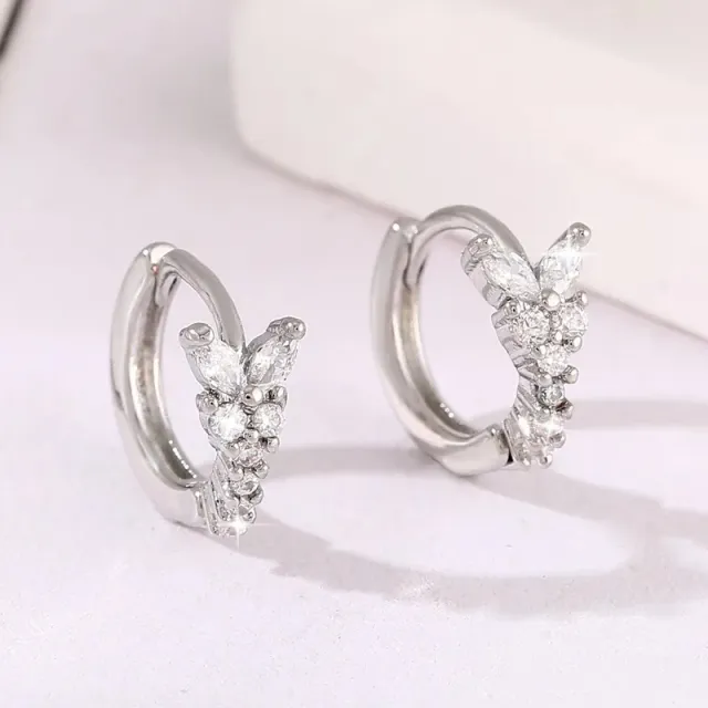 AVI Jewels Petite Butterfly hoops silver