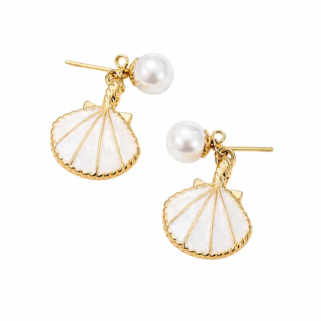 AVI Jewels Seychelles earrings ivory/gold
