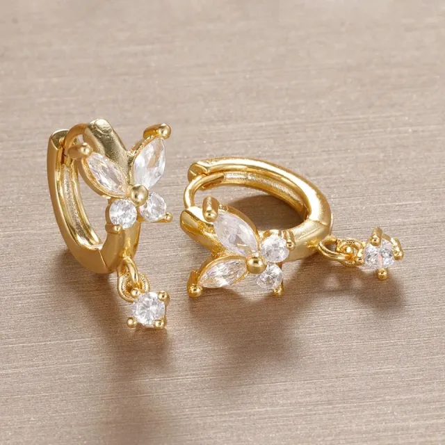 AVI Jewels Ivy Butterfly earrings gold
