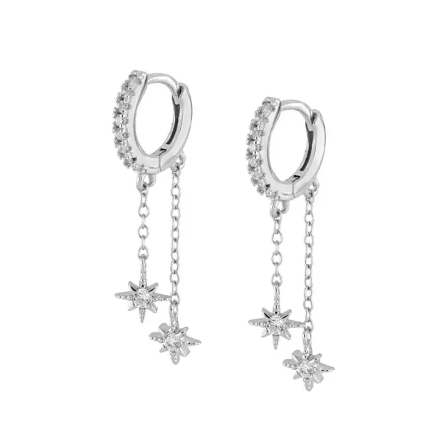 AVI Jewels Gine hoops silver