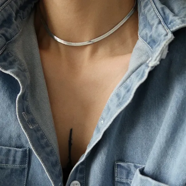 AVI Jewels Snake necklace silver
