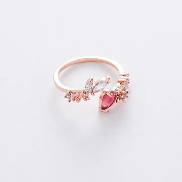 AVI Jewels Cleo ring ruby/rosegold