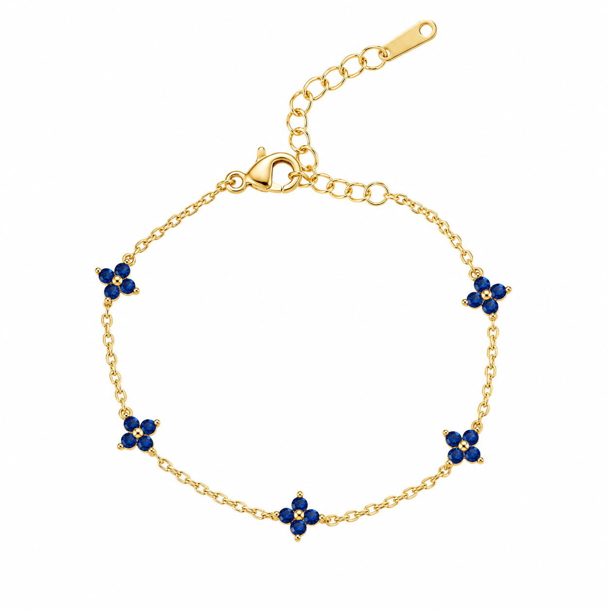 AVI Jewels Blomma bracelet gold/sapphire