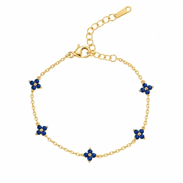 AVI Jewels Blomma bracelet gold/sapphire