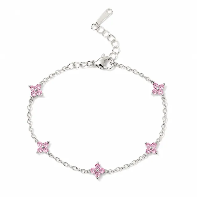 AVI Jewels Blomma bracelet silver/pink