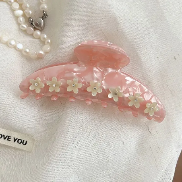 AVI Accessories Fiore claw clip pink