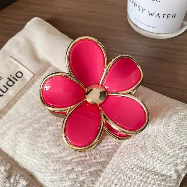 AVI Accessories Flora hair clip hot pink