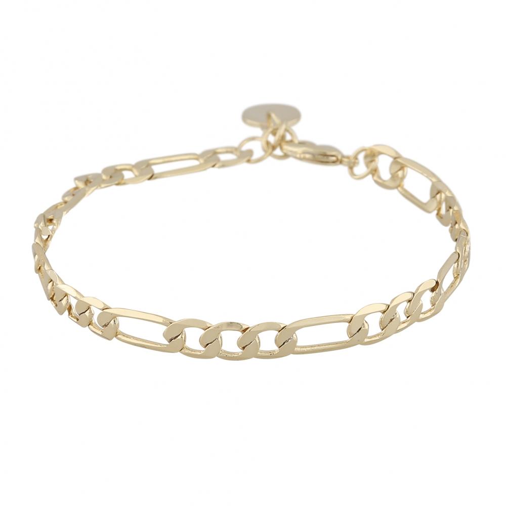 Snö of Sweden Anchor chain bracelet plain gold