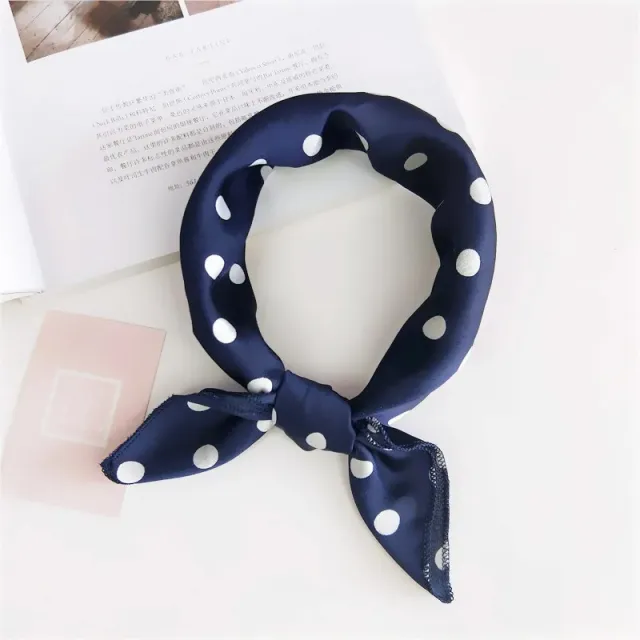 AVI Accessories Petite Polkadot Scarf white navy
