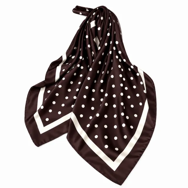 AVI Accessories Polkadot Scarf brown/white
