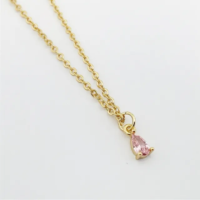 Snö of Sweden Camille small pendant necklace gold/pink