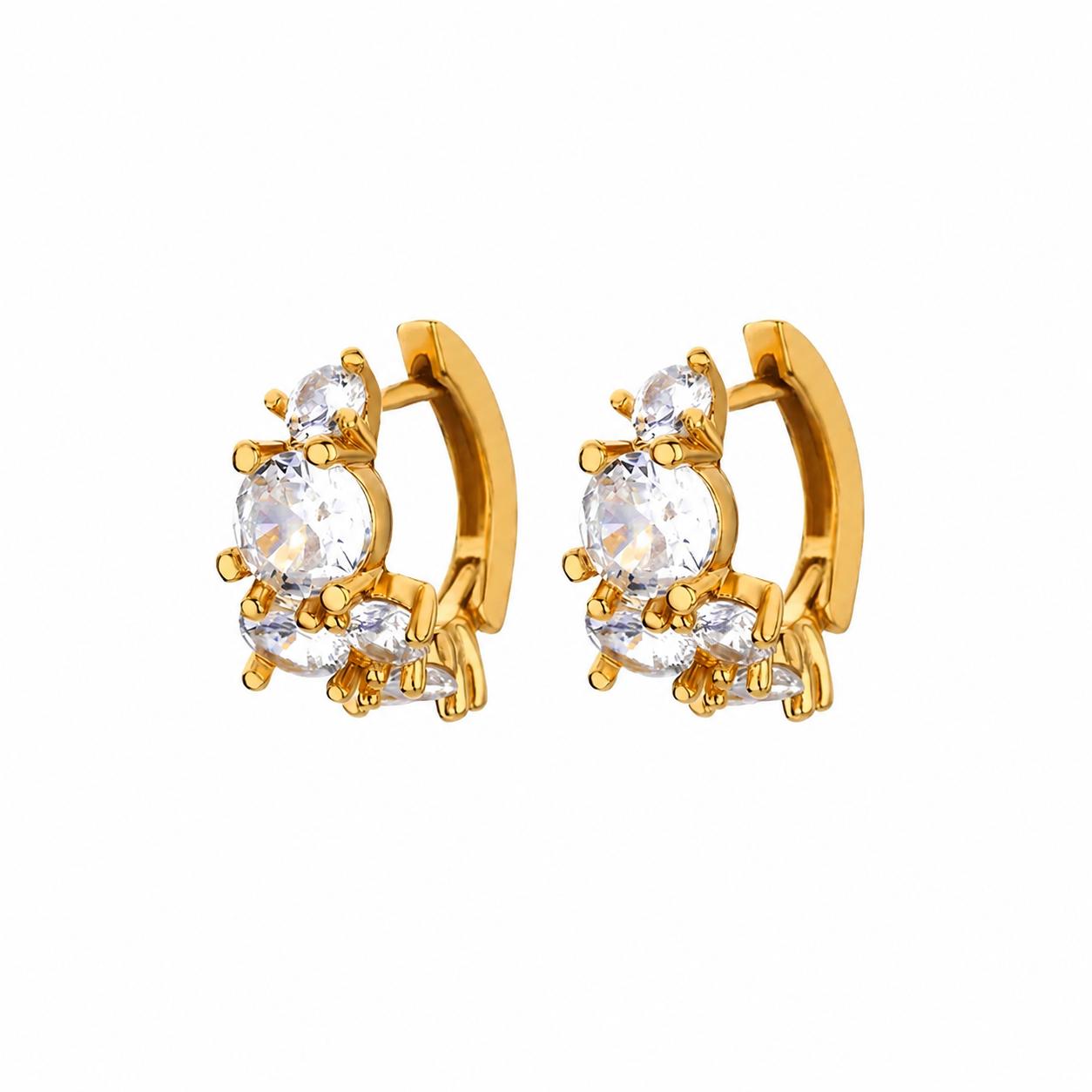 AVI Jewels Sleek Diamond hoops