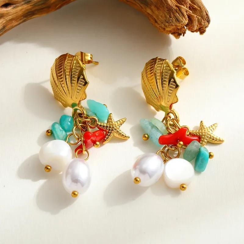 AVI Jewels Seychelles earrings gold/multicolor
