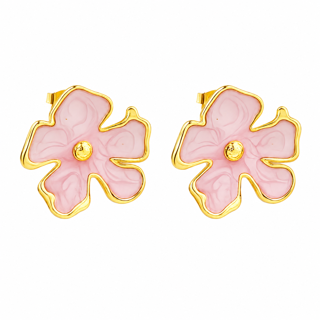 AVI Jewels Poppy earrings pink/gold