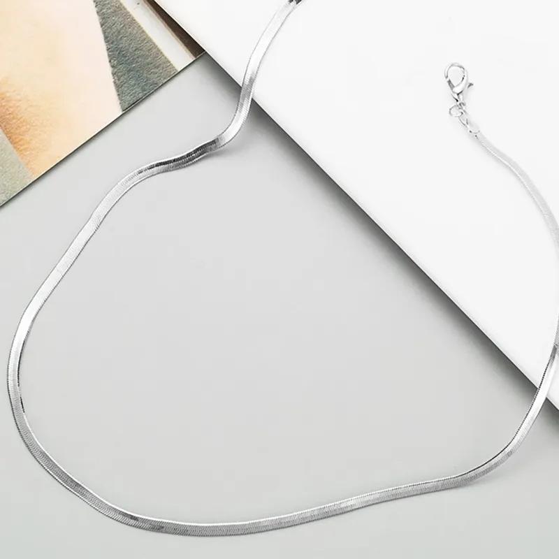 AVI Jewels Slim Snake necklace silver