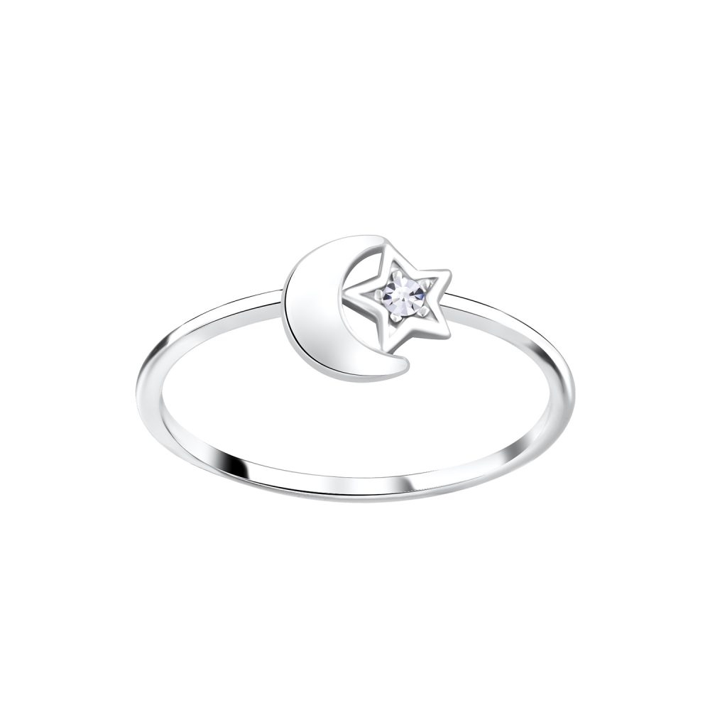 JBX Cosmic moon ring 925 sterling silver
