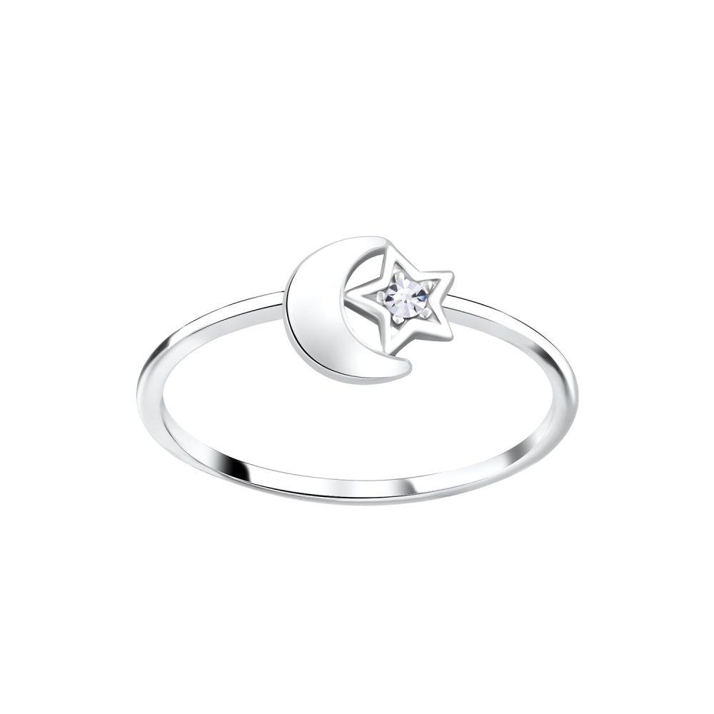 JBX Cosmic moon ring 925 sterling silver 