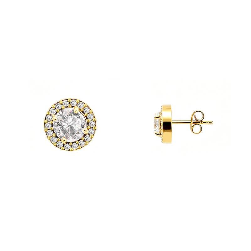 Amorino Round Stud Earrings
