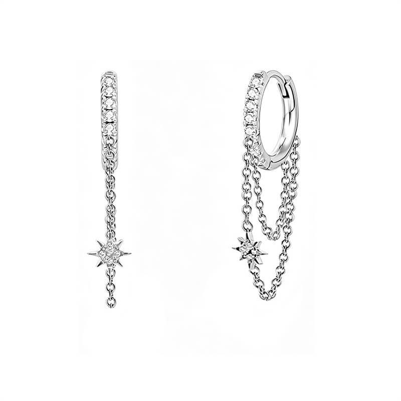 Amorino Star Hoop Earrings
