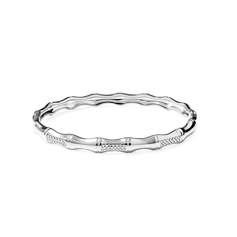 Amorino Bamboo Bracelet with Rhinestones