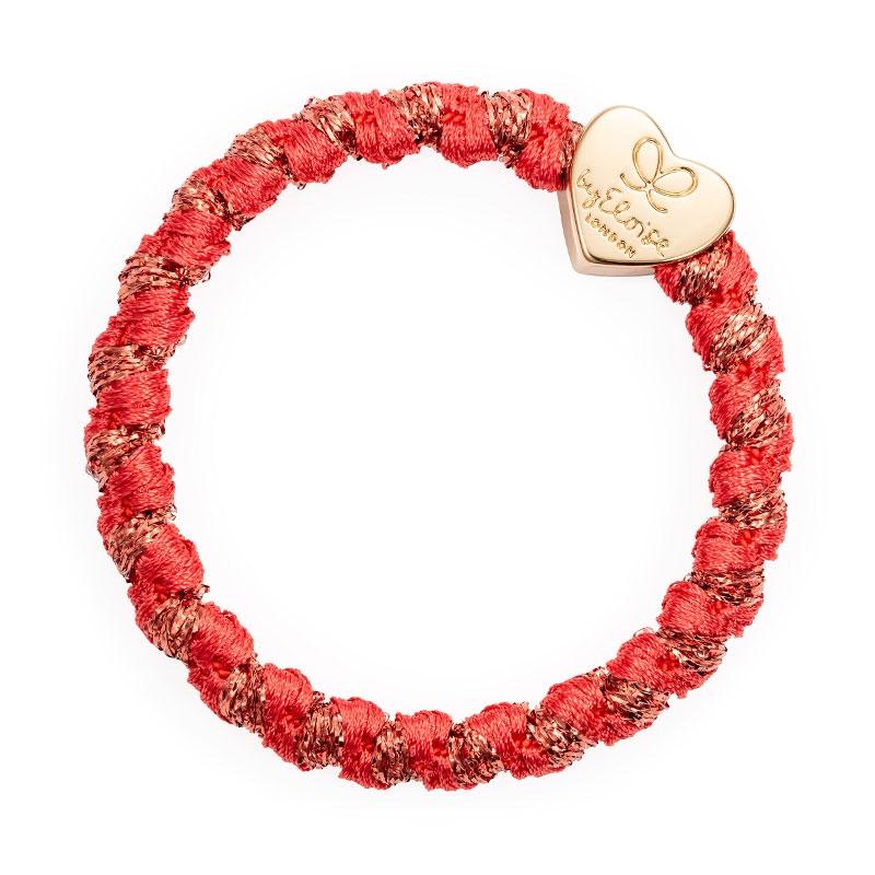 byEloise hårstrikk/armbånd Woven savannah red