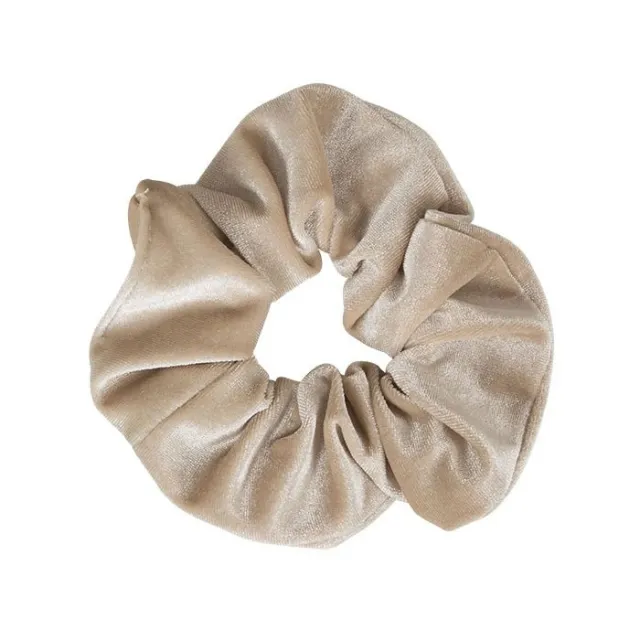 JBX velour scrunchie light beige