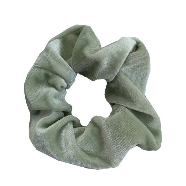 JBX velour scrunchie sage green